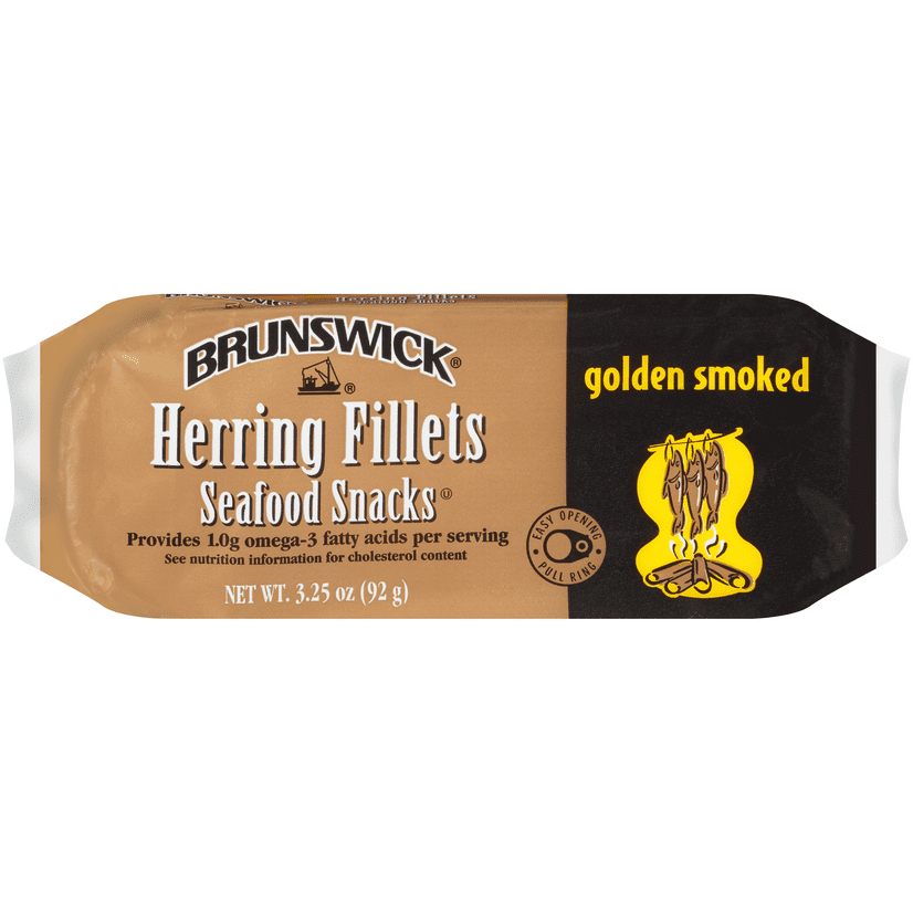Brunswick Golden Smoked Herring Fillets, 3.25 oz can
