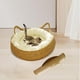 thumbnail image 1 of Cama para gatos, nido con cojín extraíble, salón para gatos, cómodo tablero rascador para gatos, casa para mascotas para perros pequeños, cachorros y Almohada blanca 38x13cm Yinane Salón de camas para gatos, 1 of 8