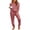 Old Rose, variant on Ekouaer Pajamas Womens Long Sleeve Pj Set 2 Piece Loungewear Soft Comfy Sleepwear with Jogger Pants