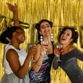 thumbnail image 4 of 36.2"x96.5" Gold Fringe Curtain Backdrop Birthday Bachelorette Party Decorations,Tinsel Curtain Backdrop for Parties,Door Streamers,Glitter Streamer Fringe Backdrop for Birthday Decoration, 4 of 7