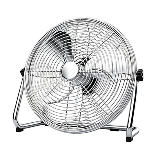 Heavy Duty Floor Fan - Low Noise Copper Core Motor, 50W 4-Speed with Wall-Mounting System, Industrial Shop Fan for Commercial, Garage, and Greenhouse, 12in