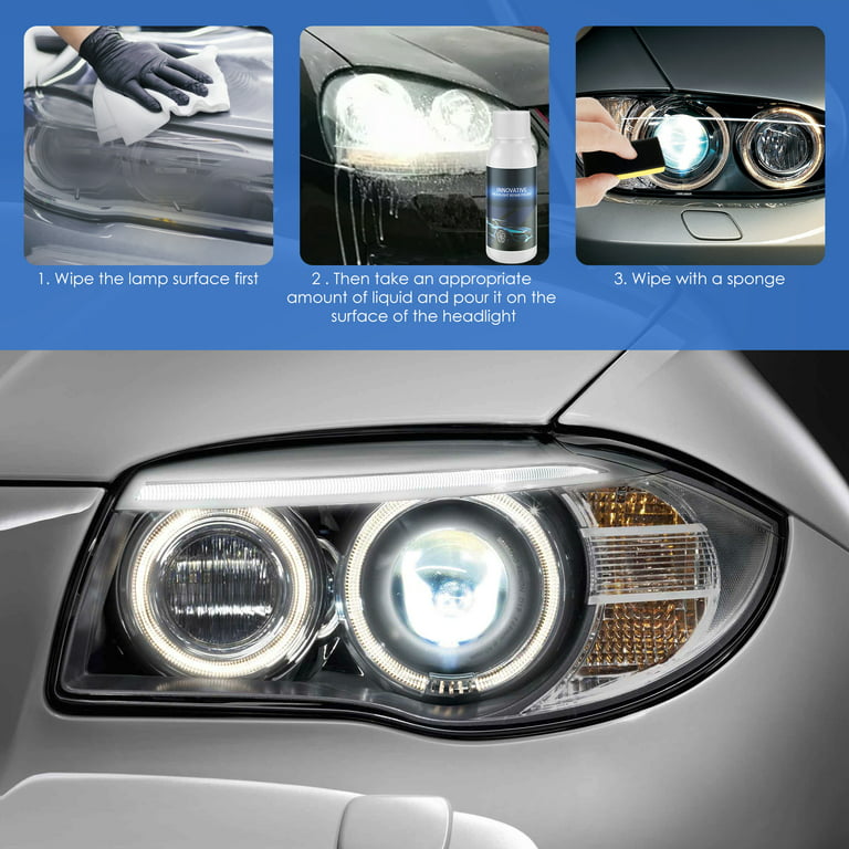 XIRUJNFD Car Headlight Repair Fluid, Innovative Car Headlight Renewal  Polish, Headlight Polish, Headlight Restoration Kit, Instantly Remove  Oxidation