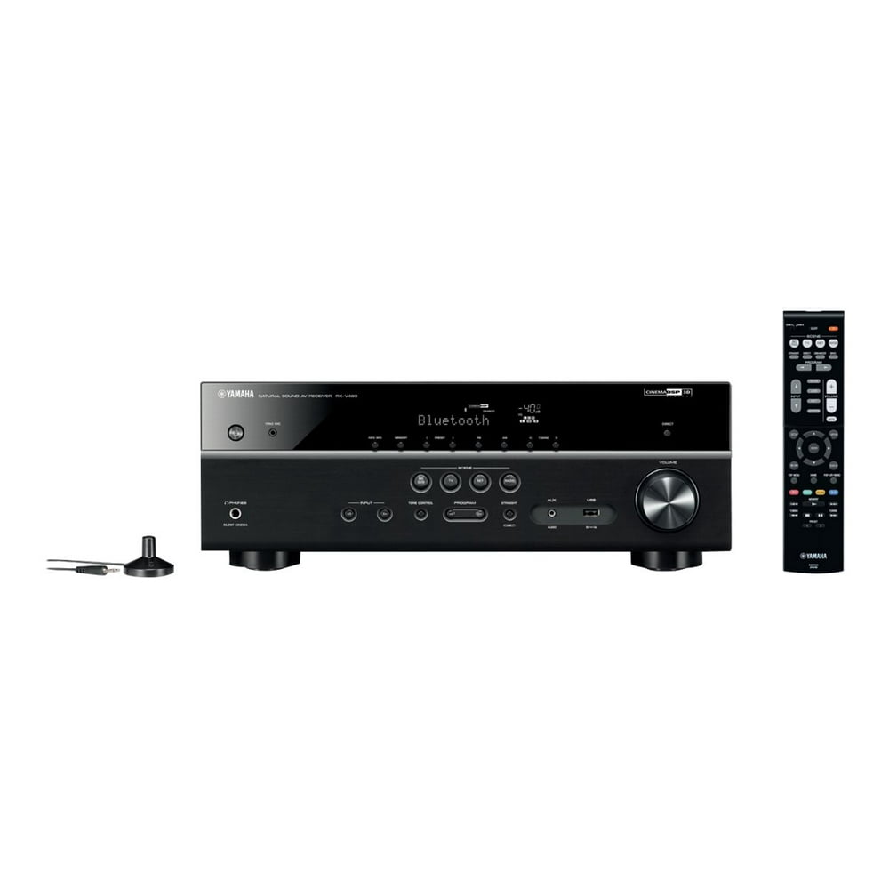 Yamaha RXV483 AV network receiver 5.1 channel black Walmart