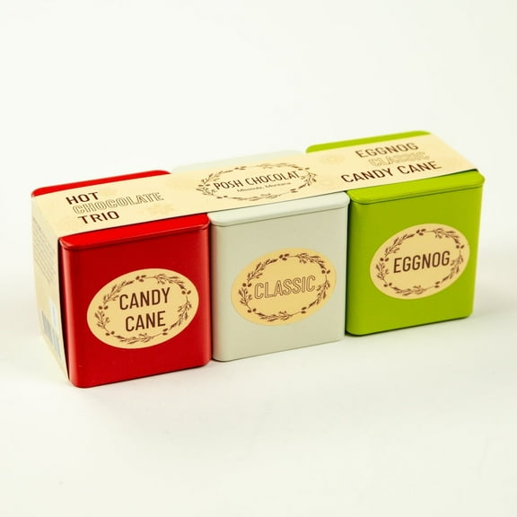 Hot Chocolate Trio (classic, candy cane, eggnog).