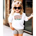thumbnail image 4 of Merry and Bright Sweatshirt Retro Green and Red Check Christmas Pullover White Sweatshirt Youth X-Small, 4 of 5