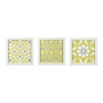 thumbnail image 2 of Tuiles Tuscanes Encadrées en Gel Ensemble de 3 Jaune, 2 of 4