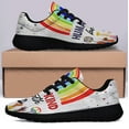 thumbnail image 3 of Human Kind Be Both Rainbow Hippie Peace LGBT Kindness Equality Shoes Sneakers Black Size 10.5, 3 of 7