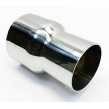 Exhaust Pipe Reducer 2.00&quot; ID to 2.50&quot; ID Adapter 304 Polished Stainless Steel WRD200-ID-250-ID-SS Wesdon Exhaust Pipe