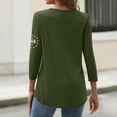 thumbnail image 3 of Women's T-Shirts America 250 Patriotic Flag Graphic Crew Neck 3/4 Sleeve Anniversary Top, 3 of 3