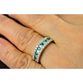 thumbnail image 5 of HeartsAndYou 3ct Princess Cut Natural Emerald Moissanite Edges Band 100% 14k SOLID White Gold, 5 of 9