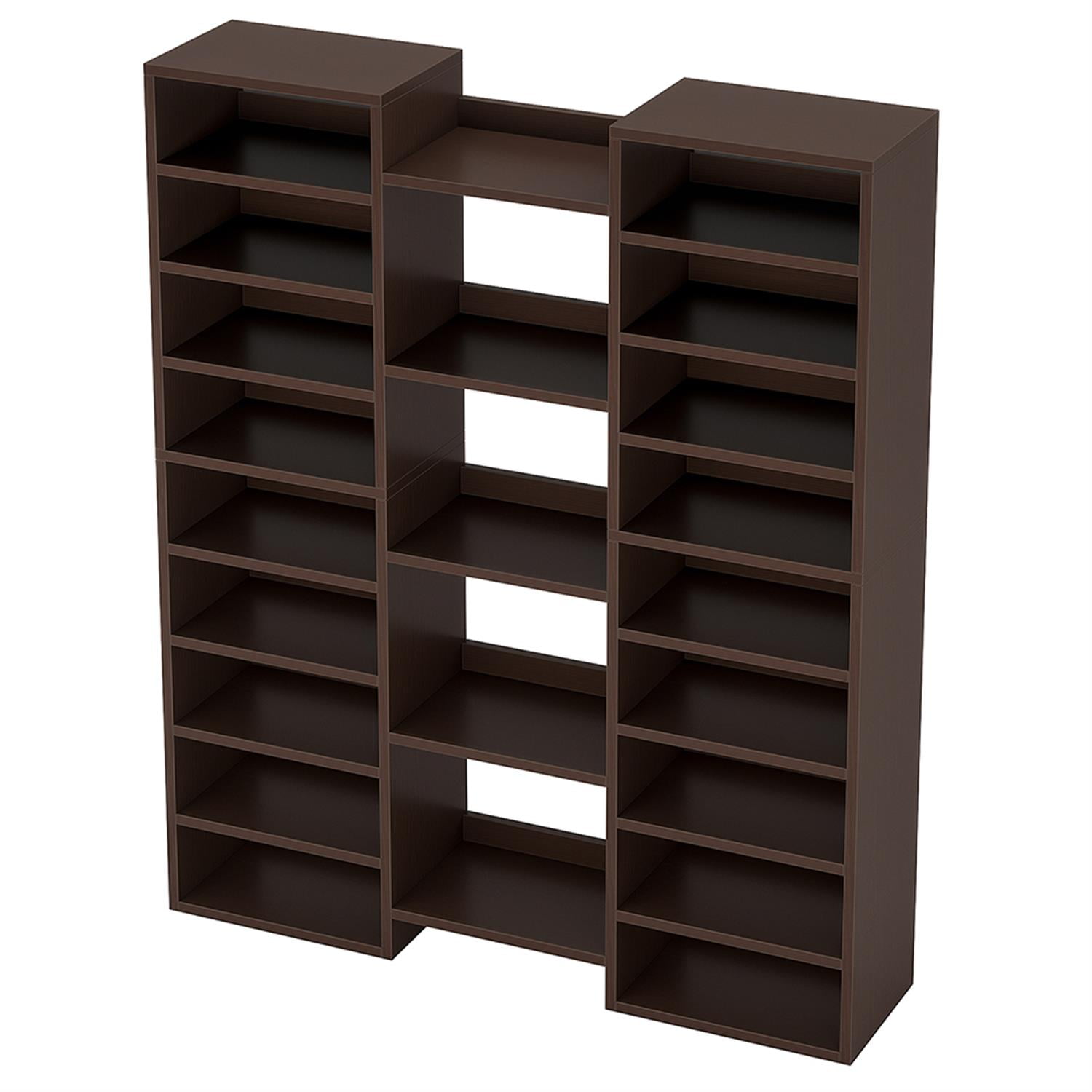 Demi Bonn Elegant Wooden Shoe Storage Cabinet, Space-Saving Solution with Cubbies for 23 Pairs, Freestanding Shoe Rack Organizer, Brown