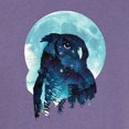 thumbnail image 2 of Wild Bobby, Creepy Winter Beach Night Owl, Animal Lover, Front and Back Garment-Dyed Short Sleeve Tees, Purple, X-Large, 2 of 3