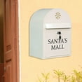 thumbnail image 3 of simhoa Box Mailbox Paperwork Newspapers Modern Magazines Holder Secure Iron Letter Box White, 3 of 8