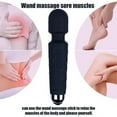 thumbnail image 5 of Mini Wand Massager, Waterproof Wand Massager, Wireless USB Chargeable Wand Massage, 8 Powerful Speeds 20 Vibration Modes, Black, 5 of 5