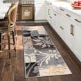 thumbnail image 4 of MJIAexp 2'x6' Boho Floral Kitchen Runner Rug Machine Washable Runner Rug Non-Slip Rubberback Hallway Runner Laundry Rug Throw Carpet for Living Room Dining Room Entryway Hallway Kitchen  Gray Brown, 4 of 8