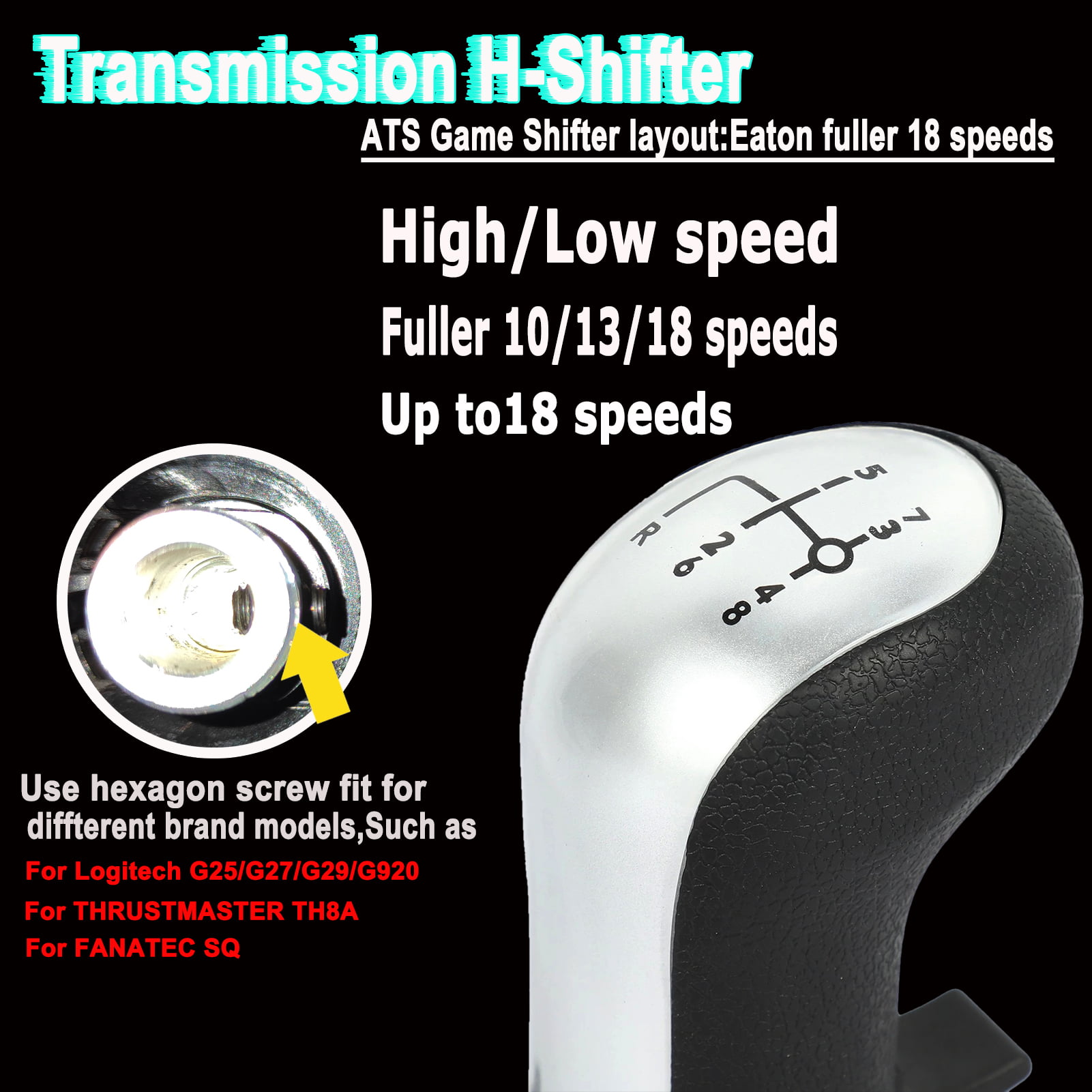  XSLOER USB Truck Simulator Shifter - Gearshifter Knob