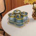 thumbnail image 3 of Dried Fruit Tray with Lid Dessert Serving Plate Food Storage Container Wedding Nuts Plate Snack Candy Bowl for, gray 4 grids, Optional, 3 of 7