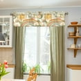 thumbnail image 3 of Yayeee Kitchen Valance Rod Pocket 54" x 18" Living Room Window Curtain, Beige Clouds, 3 of 6