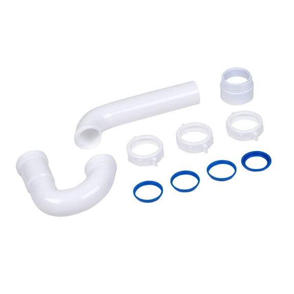 Dearborn P9703WBG 0.5 x 1.5 in. White P-Trap Reversible J-Bend Plastic Pipe