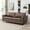 Brown, variant on Luna Mid-Century Modern Pullout Sofa Bed with 4" Gel Mattress, Brown
