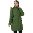thumbnail image 6 of WenVen Women's Plus Size Coat Winter Coat Waterproof Puffer Jacket Green L, 6 of 8