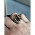 thumbnail image 4 of Silver Natural Tiger Eye Ring, Man Handmade Ring, Brown Tiger Eye Ring, Viking Man Bracelet, Oval Gemstone Ring, 925k Sterling Silver, 4 of 4