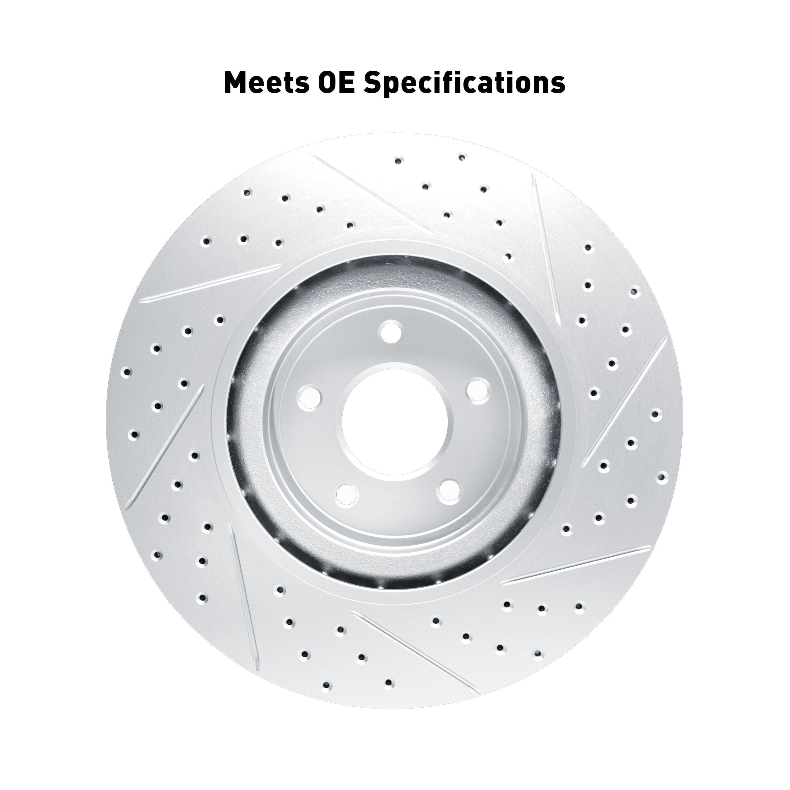 Dynamic Friction Company Rear Brake Rotors-Drilled and Slotted-Silver with 3000 Series Ceramic Brake Pads includes Hardware 7312-80078 Fits select: 2014-2016 MAZDA 3