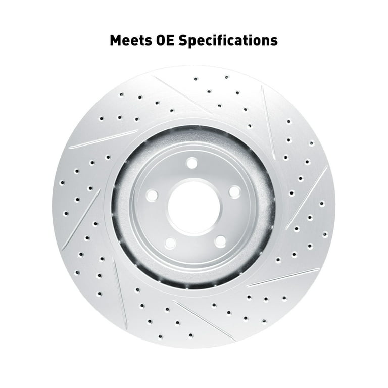 Dynamic Friction Company Front Rear Brake Rotors-Drilled and Slotted-Silver  with 3000 Series Ceramic Brake Pads includes Hardware 7314-63130 Fits  select: 2017-2018 MERCEDES-BENZ GLC COUPE 