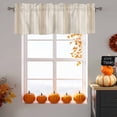 thumbnail image 5 of Kitchen Curtain Valance 54"x18",Blackout Rod Pocket Valances Modern Rustic Beige Stripes Small Window Treatment Panel for Living Room Bedroom Bathroom Windows,Farm Minimalist Line Art, 5 of 9