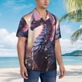 thumbnail image 3 of Fotbe Dragon Camisa Hawaiana para Hombre Unisex – Camisa Casual de Verano con Botones de Manga Corta de Algodón y Lino,3X-Large, 3 of 7