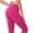 Pink, variant on Womens Work Pants High Waist Split 7/8 Length Slim Fit Plus Size Pants