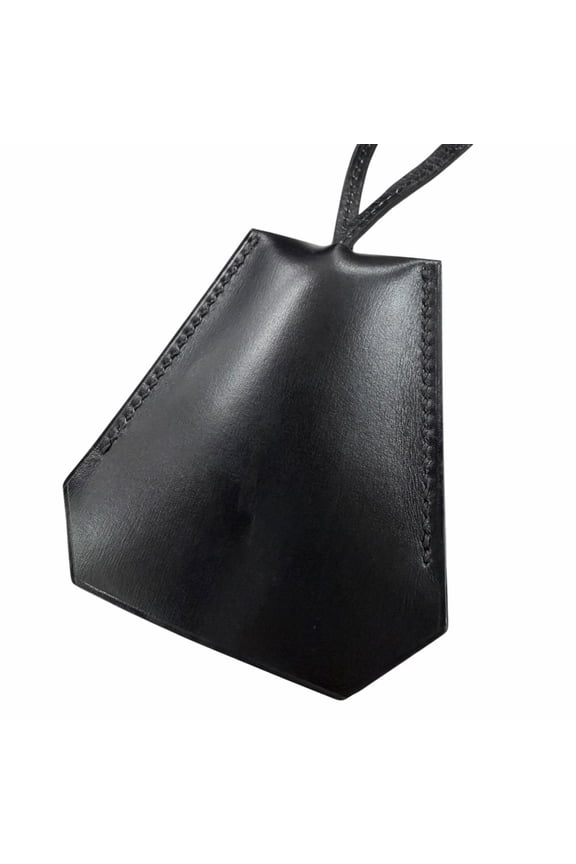Pre-Owned HERMES Vintage Leather Necklace with Silver Hardware, Margiela Era, Black, C...