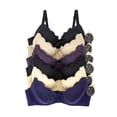thumbnail image 1 of Paquete de Brasier Adda Lingerie  Modelo Nora, En encaje con varillas, Colores surtidos, 1 of 5