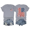 thumbnail image 3 of Ruyang USA Star Stripes Flag Of Womens Shirt 2024 Short Sleeve Comfy Tees Tops Summer American Patriotic Flag T Shirts Cotton Tops Women Casual, 3 of 3