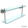 thumbnail image 3 of Astor Place Collection 22-in Two Tiered Glass Shelf in Antique Pewter, 3 of 5