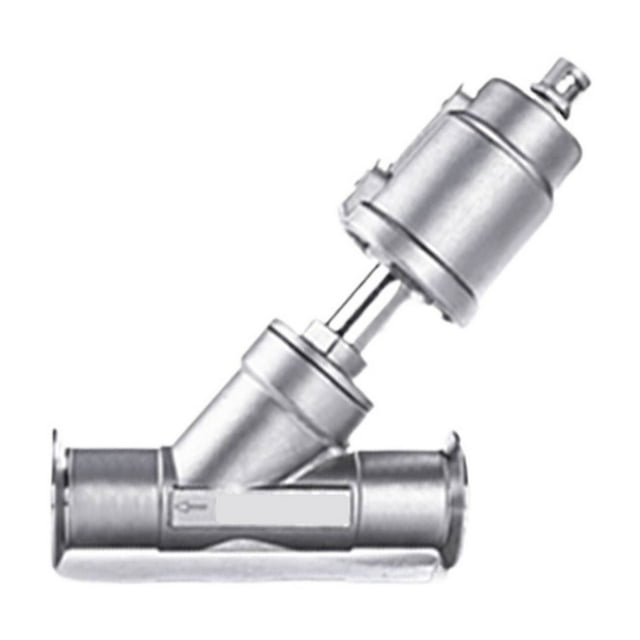 Seat Valve 1/2" 3/4" 1" Female Thread Y Type Pneumatic Angle Seat Valve DN15 DN20 Stainless Steel Welding/Clamp High Temperature Steam ,Convenient to Use
