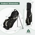 NCAA Michigan Birdie Stand Golf Bag, Lightweight, 14-Way Club Divider, Spring Action Stand Insulated Cooler Pocket Velcro Glove And Umbrella Holder Padded Handles 5 thumbnail image