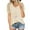 1-Apricot, variant on Anbech Women's Lace Splicing Blouse V Neck Shirt Splice Short Sleeve Loose Casual Solid Color Tops