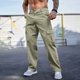thumbnail image 3 of Ceisia Men's Spring Summer Workwear Pants - Solid Gift Color Casual Multi-Pocket Button Waist Straight-Leg Outdoor Trousers, 3 of 6