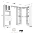 thumbnail image 4 of Homieasy Closet System, 100" x 39.2" Heavy Duty L-Shaped Closet Organizer System with Drawers & Cabinet, Corner Closet Organizer Unit, White, 4 of 7