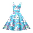 thumbnail image 4 of Girls' Cute Easter Print A Line Halter Dress With Back Elastic Zipper Sky Blue 7Y-8Y, 4 of 4