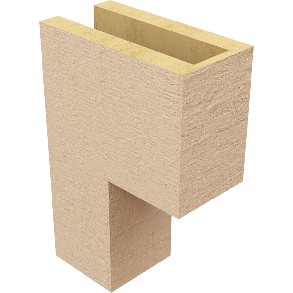 4"W x 8"D x 12"H Classic Chapel Hill Rough Cedar Woodgrain TimberThane Corbel, Primed Tan