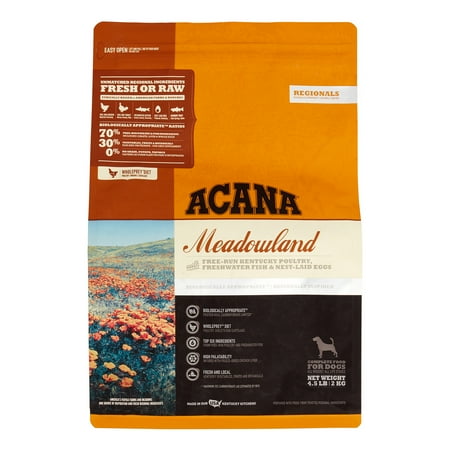UPC: 0064992520458 | Acana Meadowland Grain-Free Free-Run Poultry & Freshwater Fish All Breed Dry Dog Food 4.5 lb