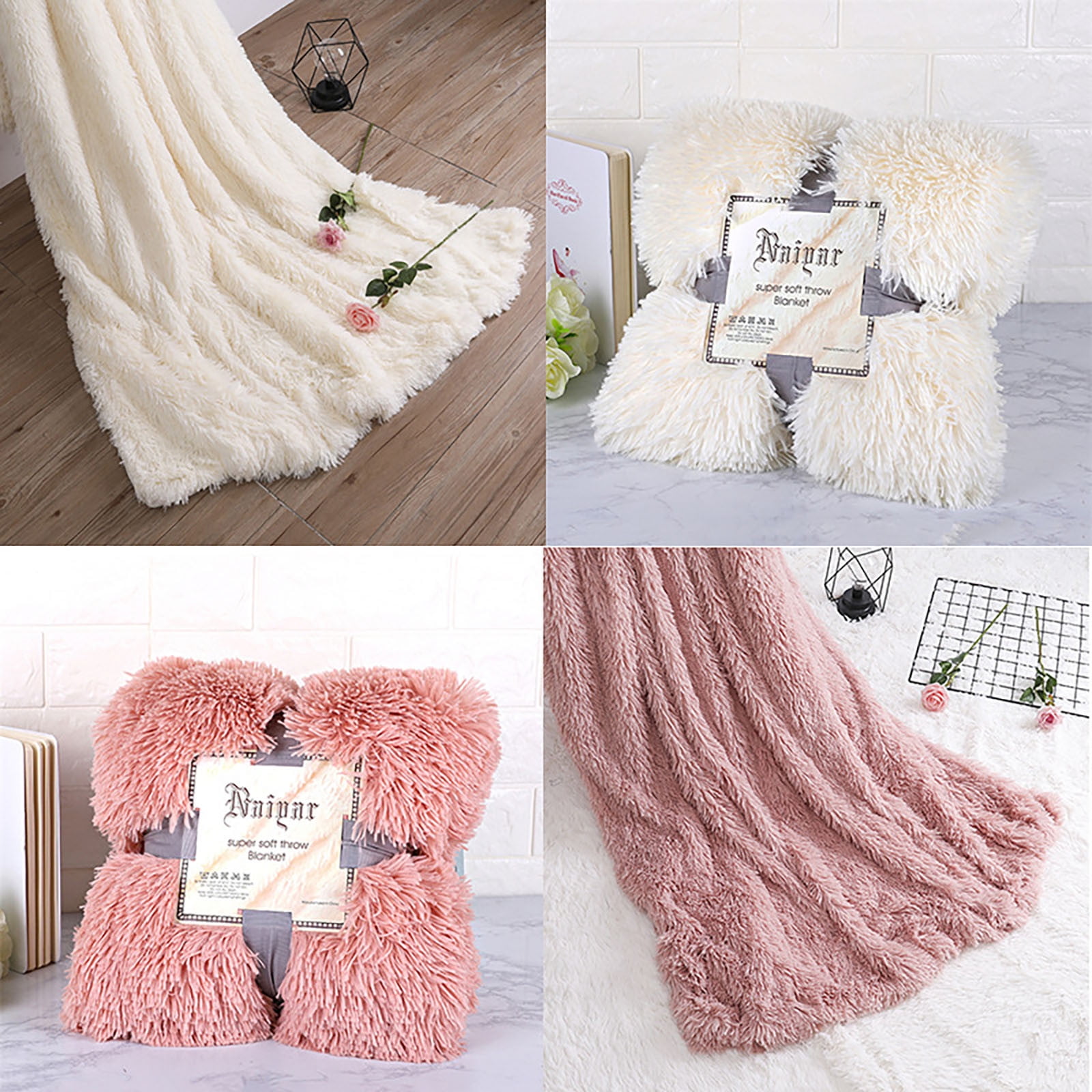 Winty Throw Blanket for Couch Sofa,Bed Blankets for Bed,Super Soft and Warm Throw Blanket for Couch, Sofa and Bed Cozy, Fuzzy and Lightweight,130X160Cm