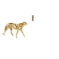 thumbnail image 1 of Figura de guepardo,Figura de guepardo dorado,adorno de escritorio moderno,Adorno de mesa con estatua de guepardo realista,Reloj de suelo para casa de muñecas,Reloj de piso para casa de, 1 of 8