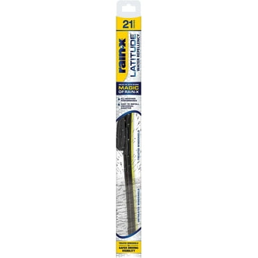 Rain-X 5079278-2 Latitude 2-In-1 Water Repellent Wiper Blades, 21 Inch Windshield Wipers (Pack Of 1), Automotive Replacement Windshield Wiper Blades With Patented Rain-X Water Repellency Formula