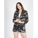 thumbnail image 2 of Blazer negro letras blancas AMAD Casual para mujer Talla S, 2 of 5