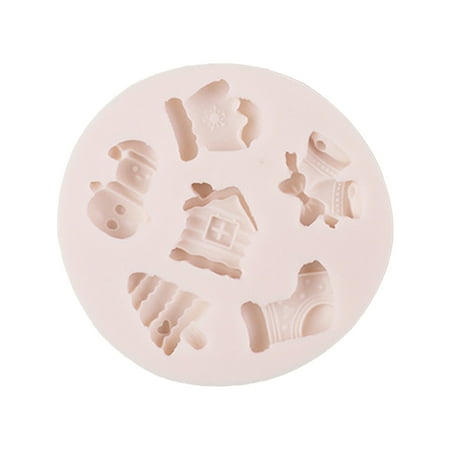 

KUFptva Fondant Chocolate Molds Christmas Santa Silicone Molds Fondant Cake Decorating Tool Candle Soap Molds Easily to Clean
