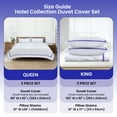 thumbnail image 5 of Lauren Taylor Hotel Luxury Duvet Cover Set - Crafted from 100% Cotton and a 350-Thread Count Fabric, Set Includes One Duvet Cover and Two Pillow Shams (Navy, King), 5 of 6