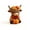 Orange, variant on Highland Cow Figurine Cute Resin Animal Statue Decor Farmhouse Desktop Ornament for Home Office Shelf Spring Fall Seasonal Gift, 3.54 In